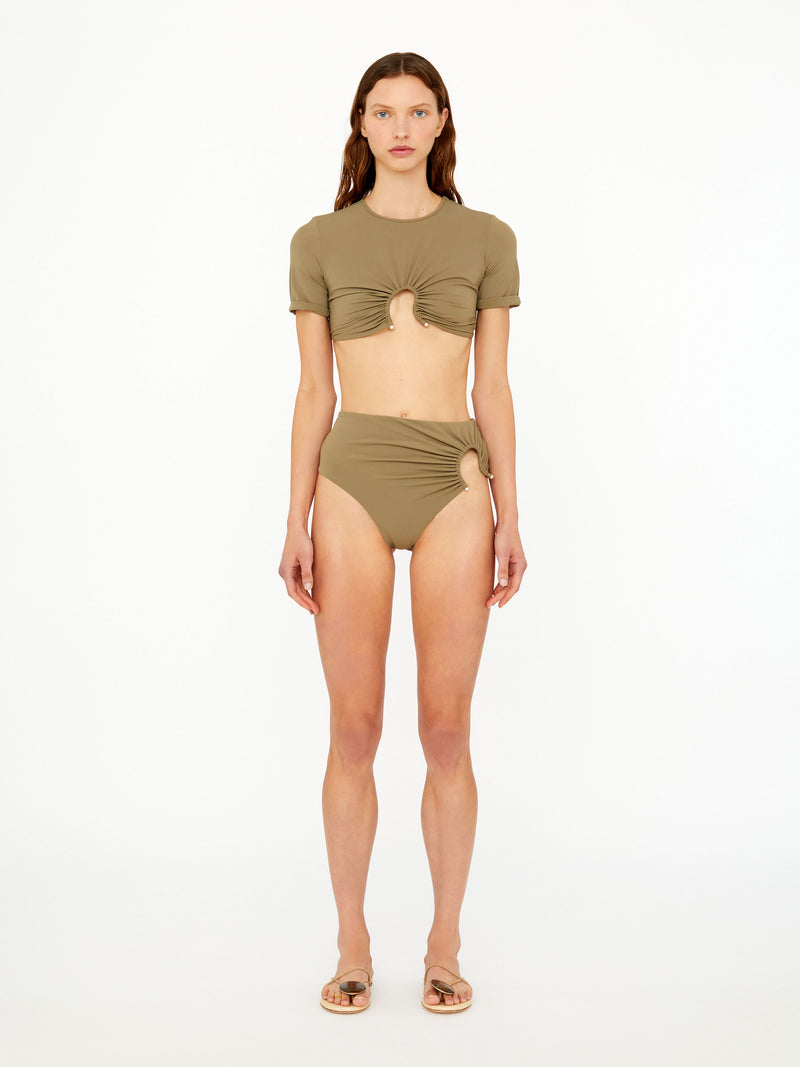 Ruched Crescent High Brief - Image 1