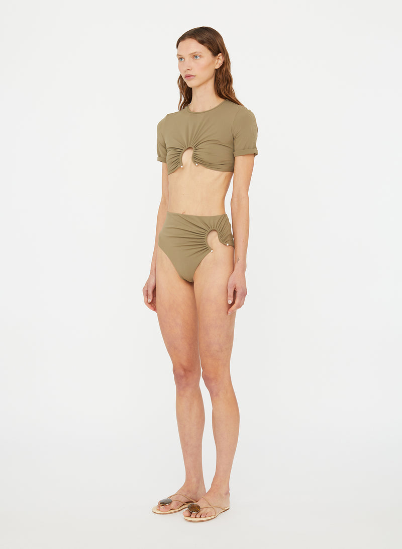 Ruched Crescent High Brief - Image 3