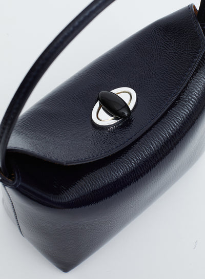 Turnlock Patent Mini Shoulder Bag