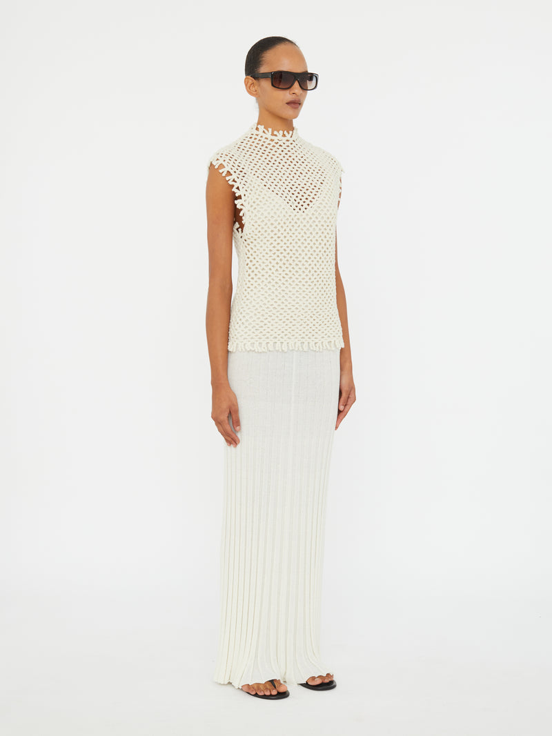 Lattice Knit Tank Dress - Image 4