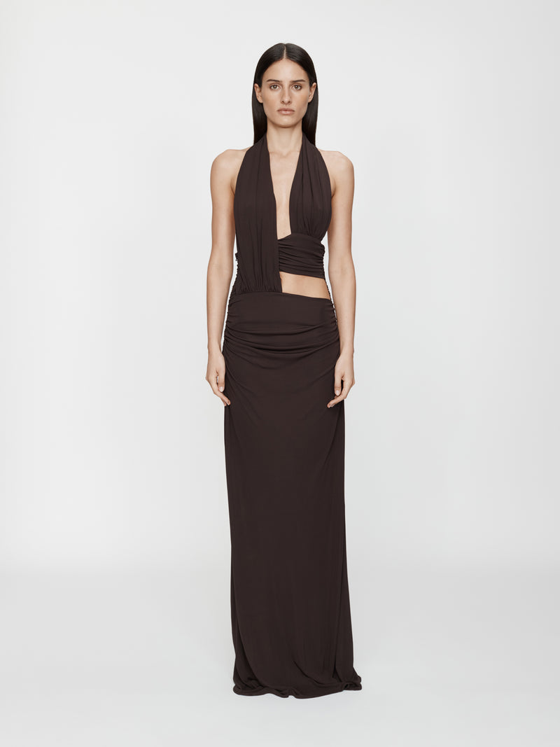 Draped Cummerbund Jersey Dress - Image 5