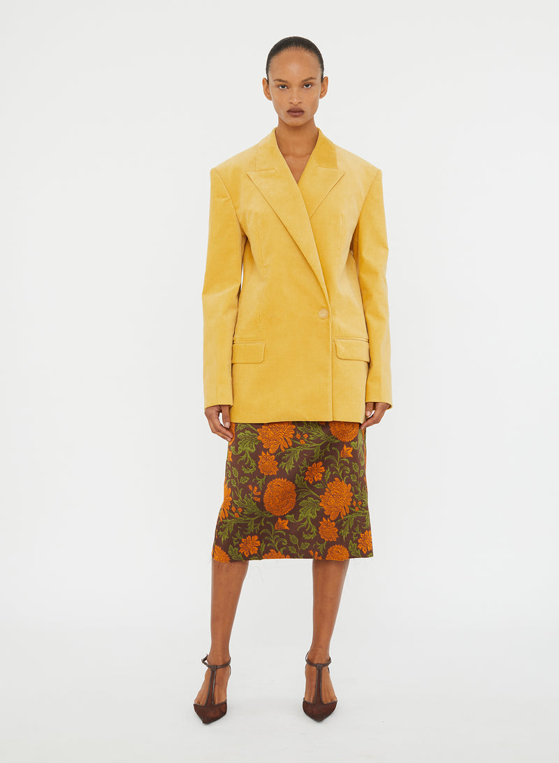 Upholstered Brocade Skirt - Image 4