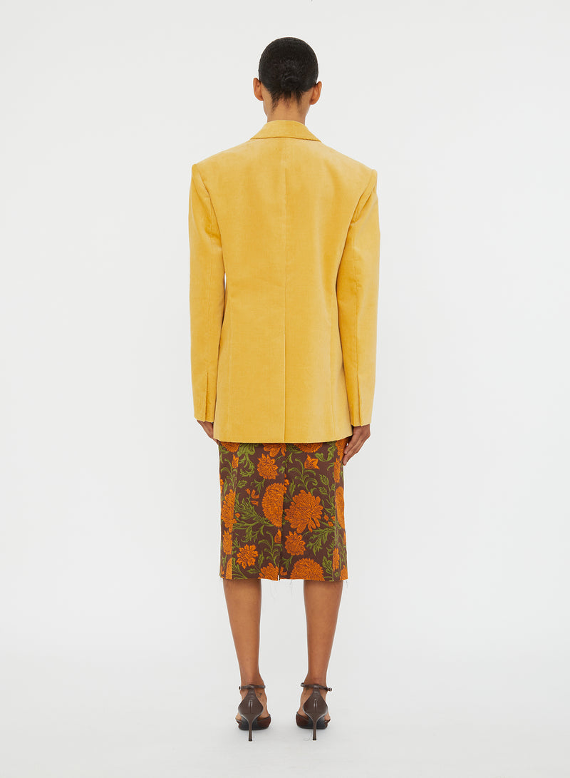 Upholstered Brocade Skirt - Image 5