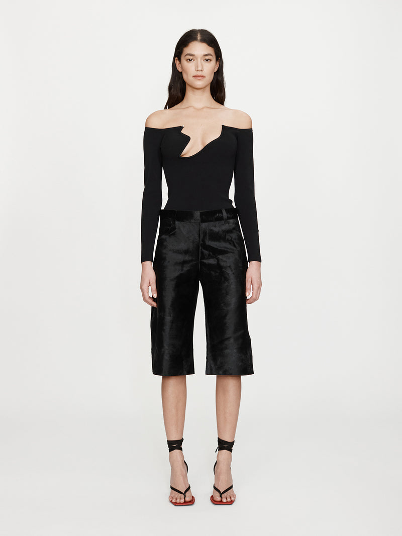 Odessa Arced Knitted Long Sleeve Top - Image 1