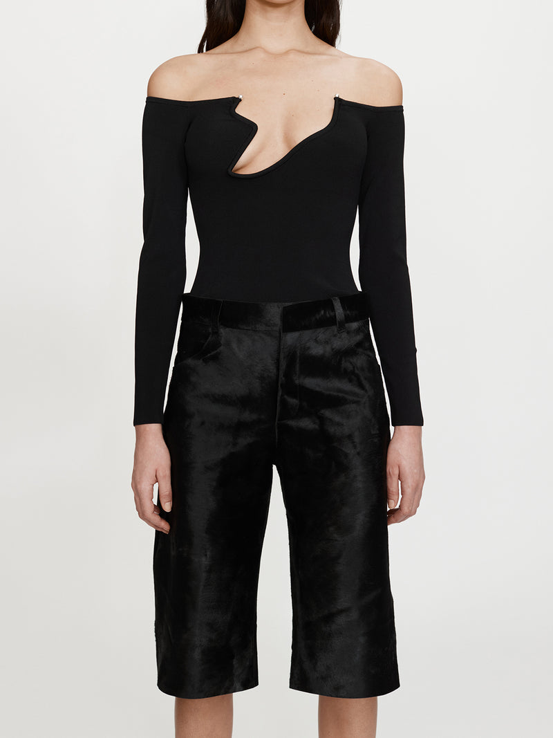 Odessa Arced Knitted Long Sleeve Top - Image 4