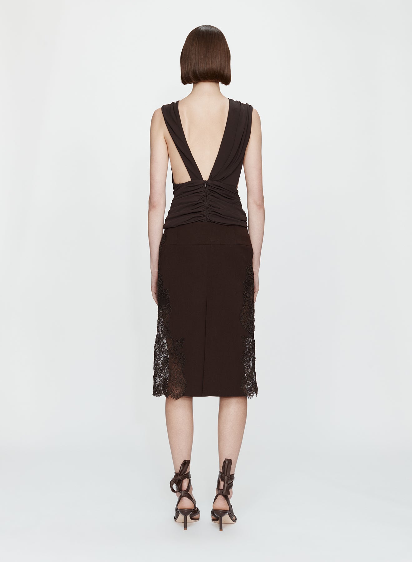 Stone Pin Scarf Drape Top