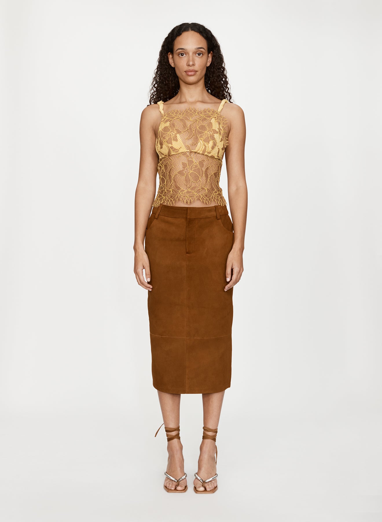 Aluna Lace Draped Top