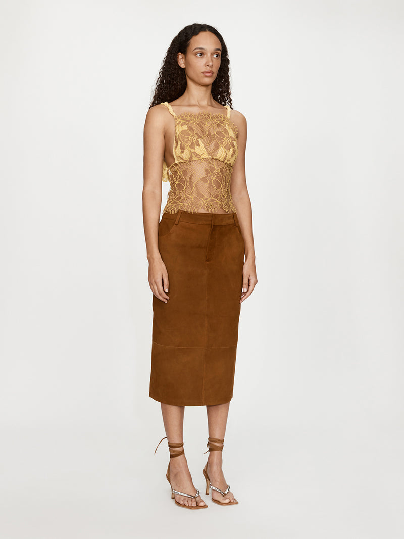 Aluna Lace Draped Silk Cami - Image 3