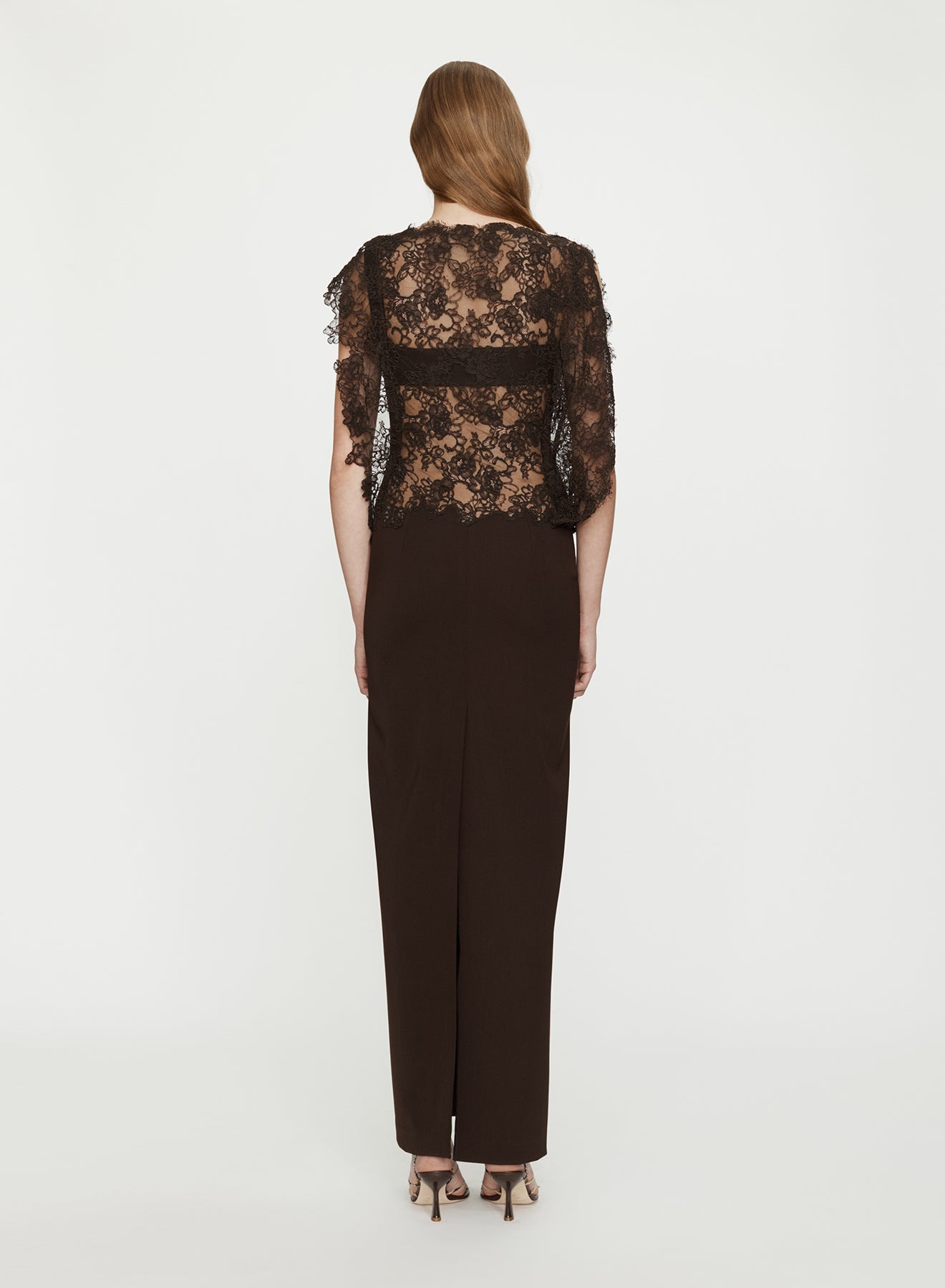Mahara Floating Lace Column Dress