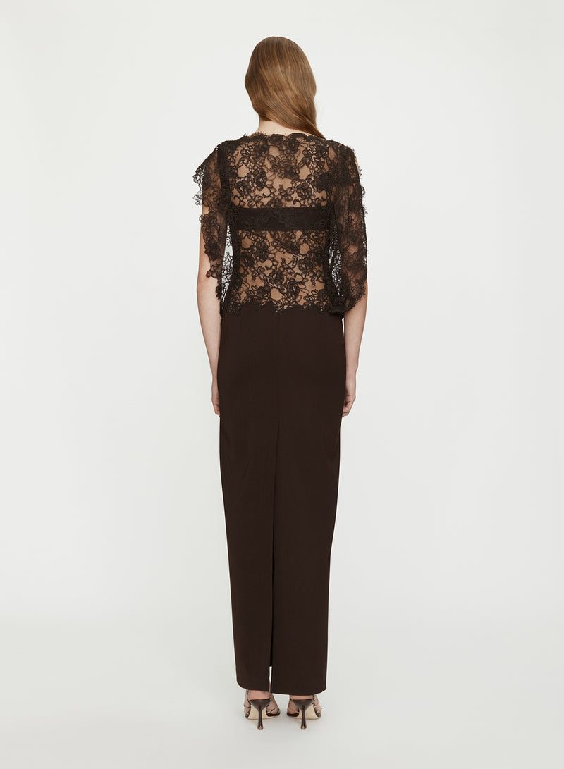 Mahara Floating Lace Column Dress - Image 5