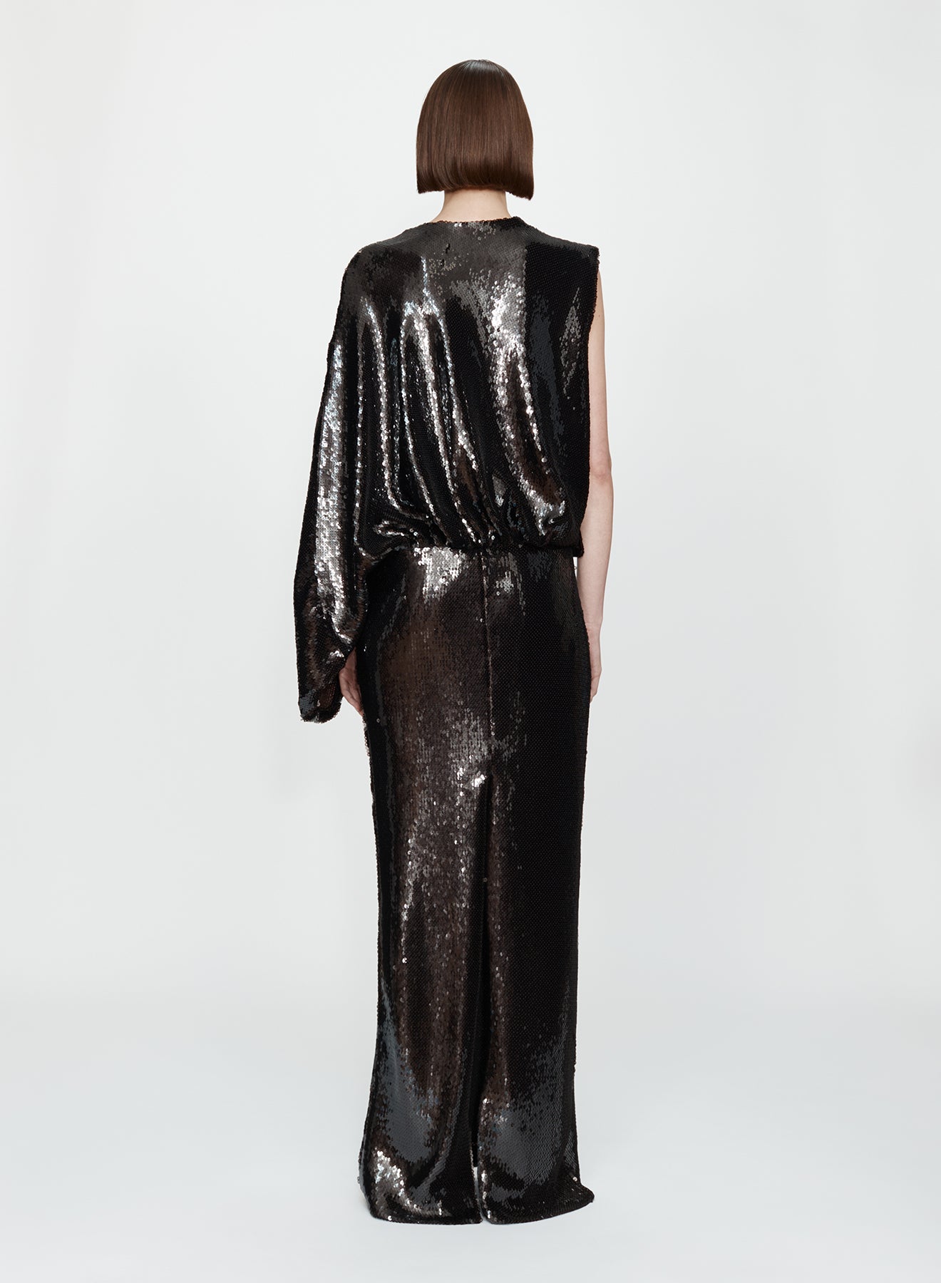 Opaline Sequin Swaddled Gown