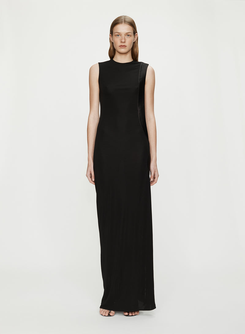 Infinity Cutaway Satin Trimmed Dress - Image 3