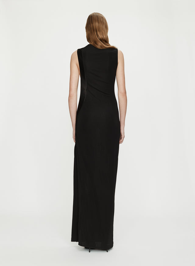 Infinity Cutaway Satin Trimmed Dress
