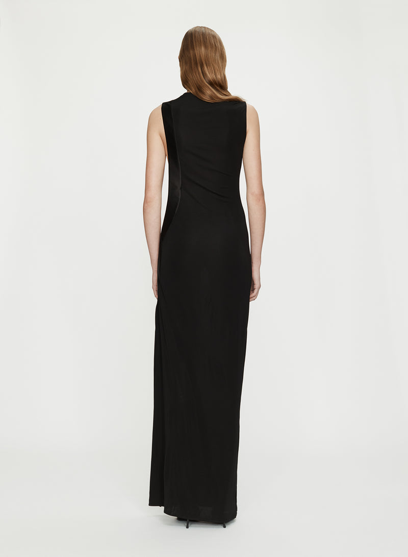 Infinity Cutaway Satin Trimmed Dress - Image 5