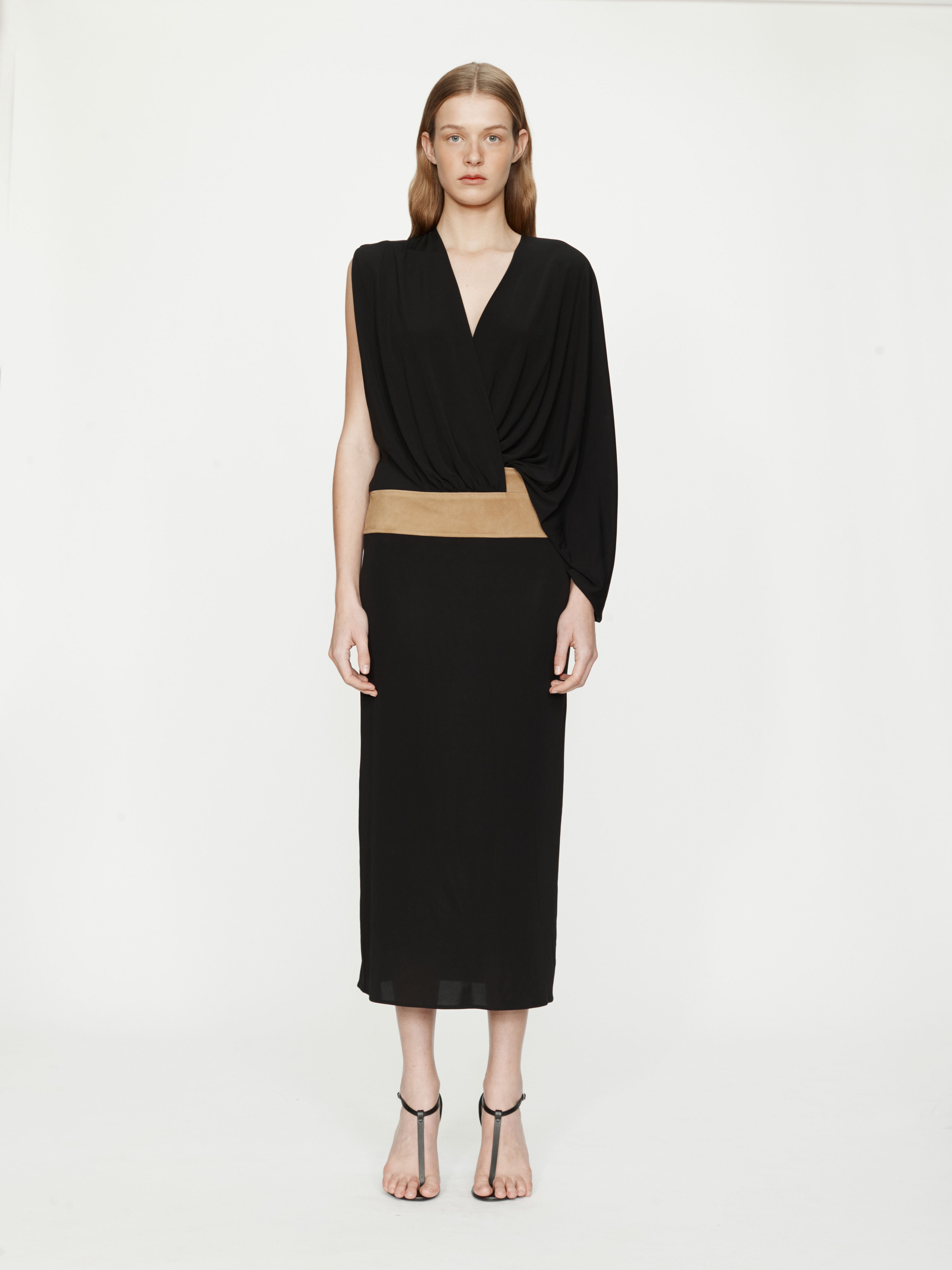 Contour Suede Swaddled Dress