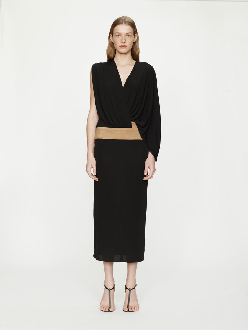 Contour Suede Swaddled Dress - Image 1