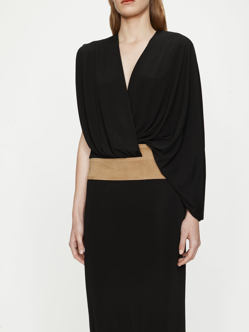 Contour Suede Swaddled Dress - Image 4