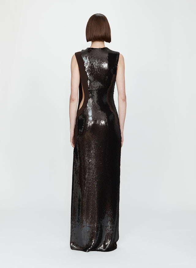 Opaline Sequin Infinity Cutaway Dress