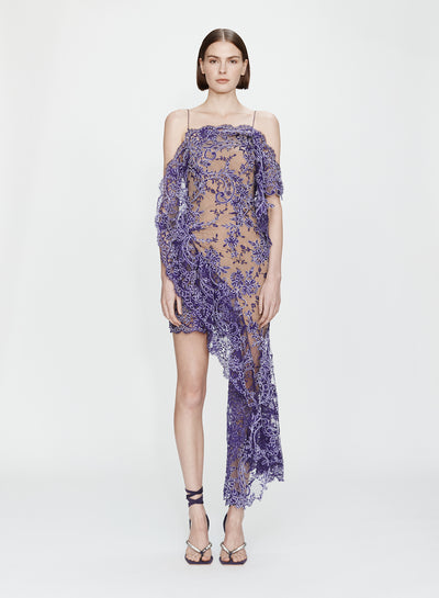 Iris Floating Lace Suspend Mini Dress