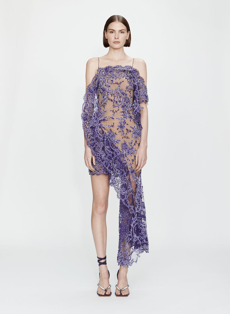 Iris Floating Lace Suspend Mini Dress - Image 1
