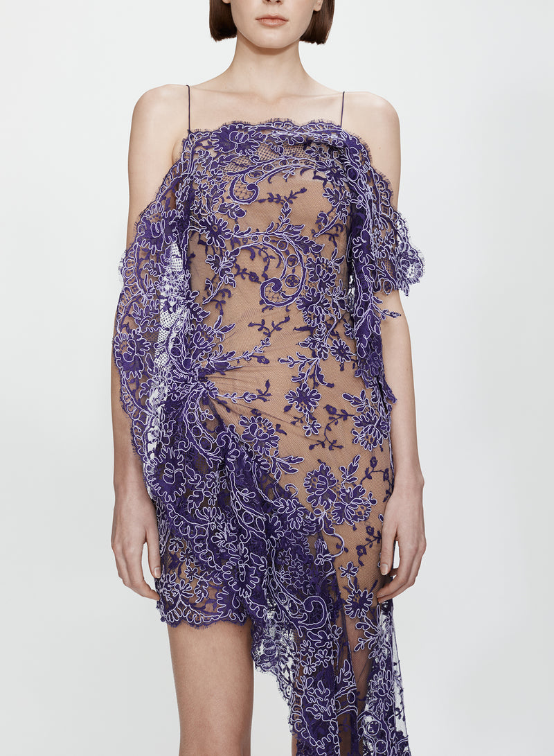 Iris Floating Lace Suspend Mini Dress - Image 3