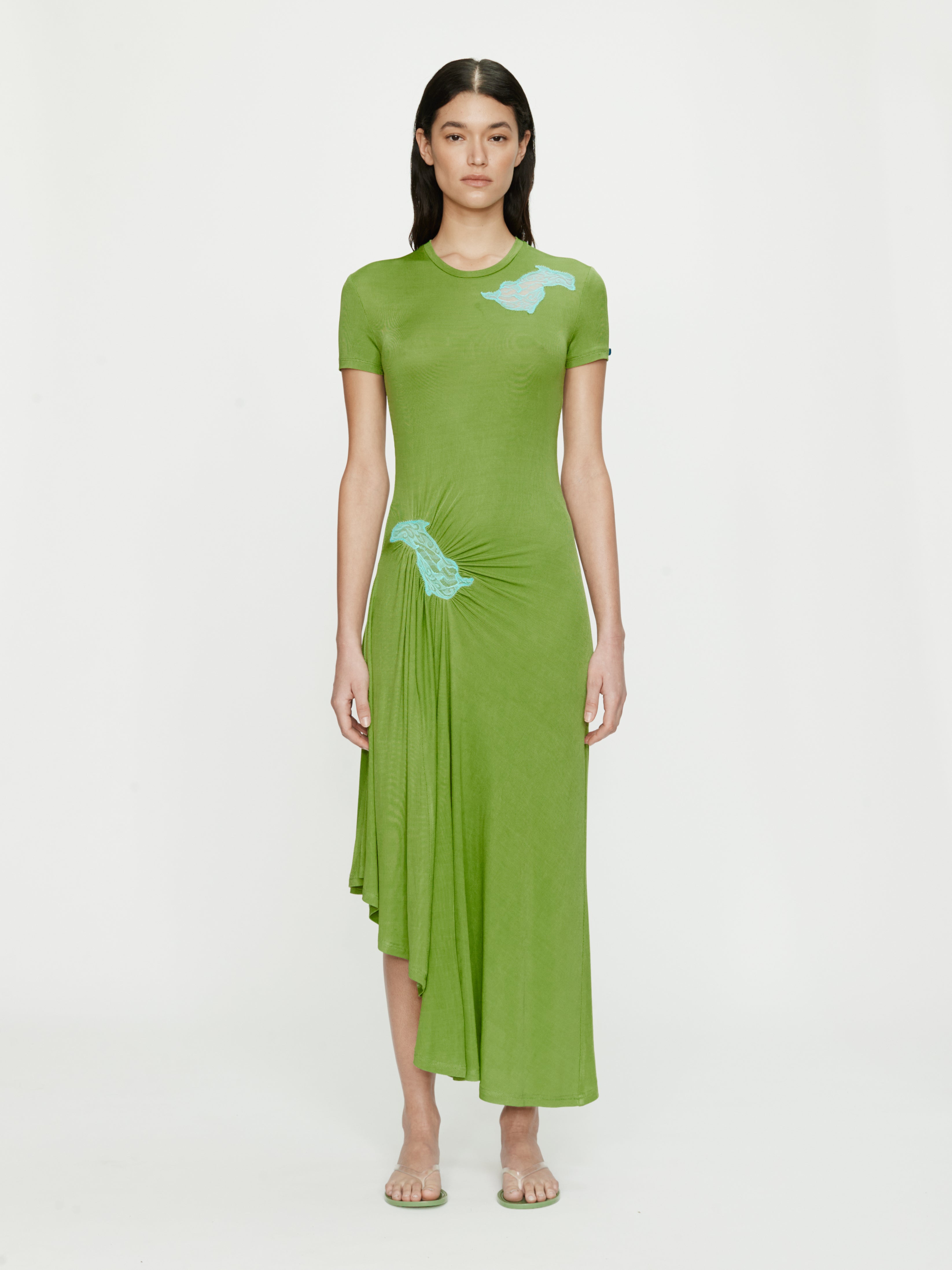 Delphin Lace Rib Tee Dress