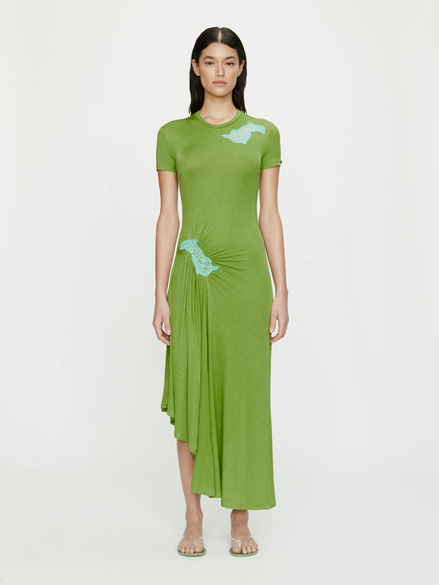 Delphin Lace Rib Tee Dress