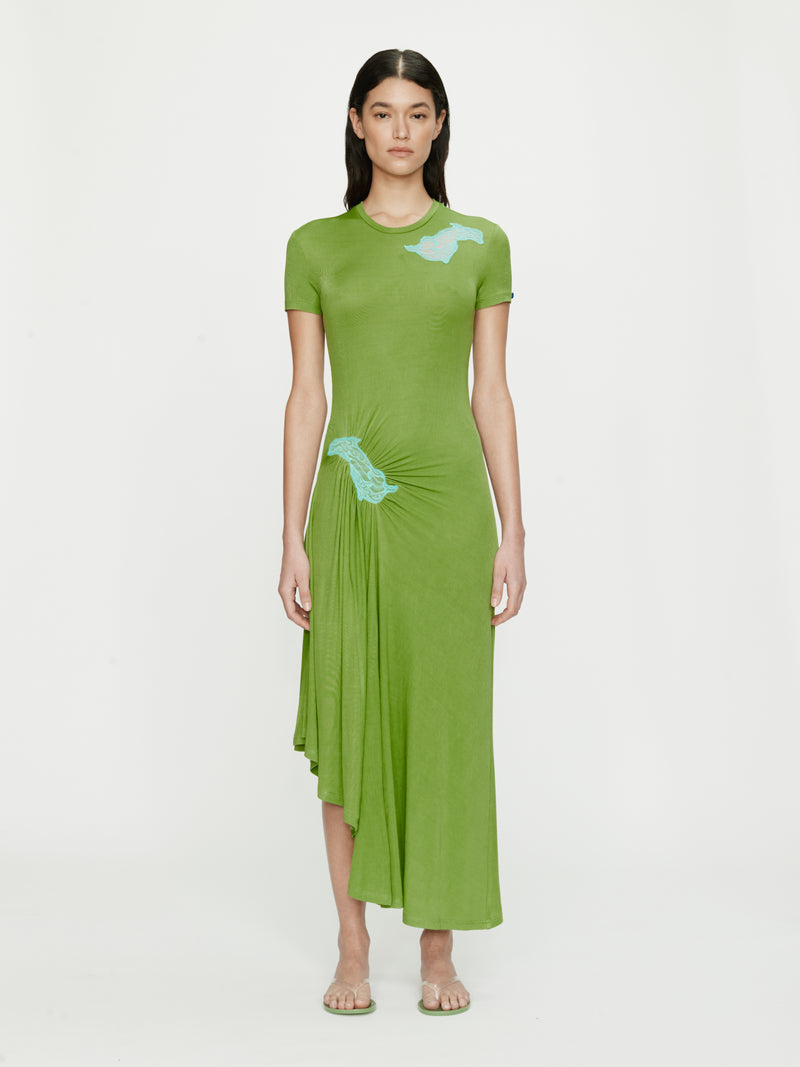 Delphin Lace Rib Tee Dress - Image 1