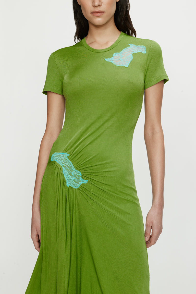 Delphin Lace Rib Tee Dress - Image 2