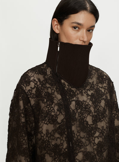 Mahara Lace Bomber Jacket