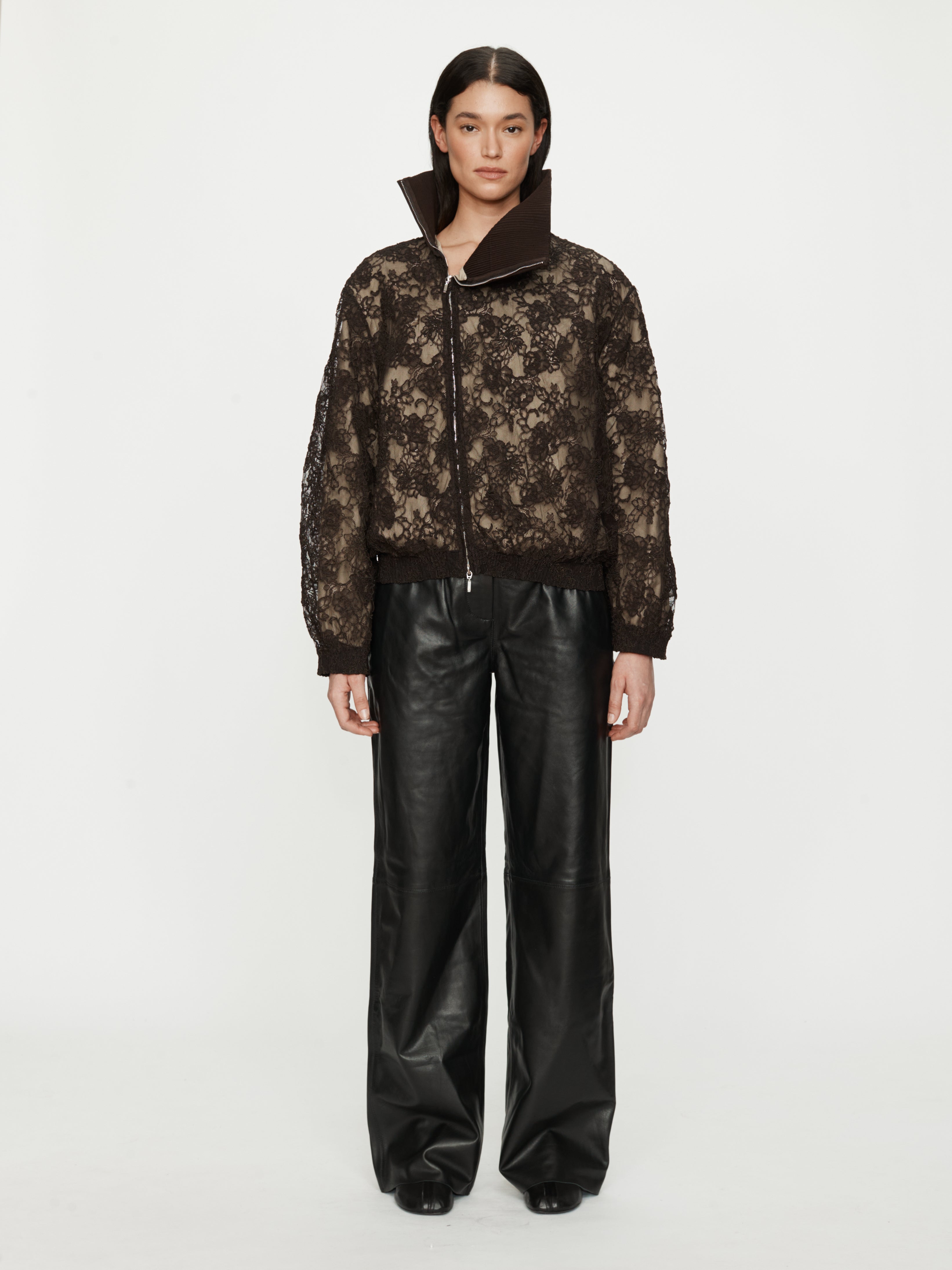 Mahara Lace Bomber Jacket