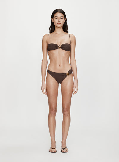 Mineral Stone Side Ruched High Brief