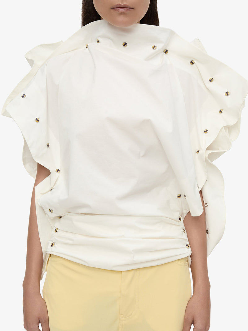 Spiral Stone Snap Poplin Top - Image 4