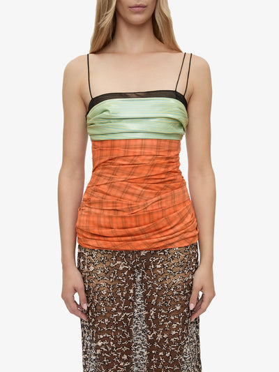 Spliced Bustier Fragment Lace Dress