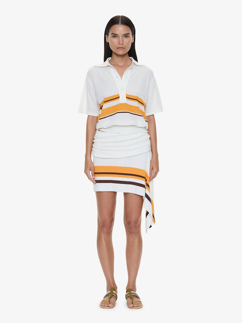 Straccio Knitted Extension Drape Mini Skirt - Image 1