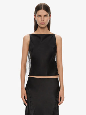 Lattice Lace Silk Top