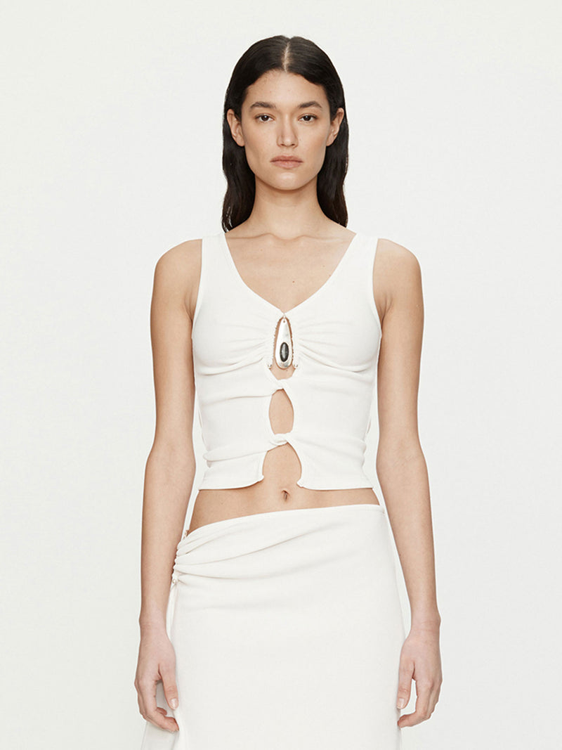 Crystal Pendant Open Twist Tank - Image 1