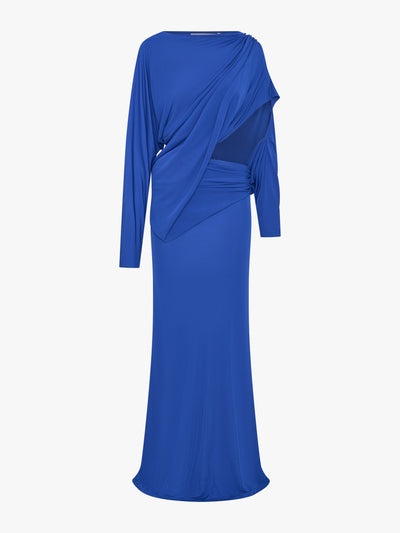 Encased Nature Resin Draped Jersey Dress
