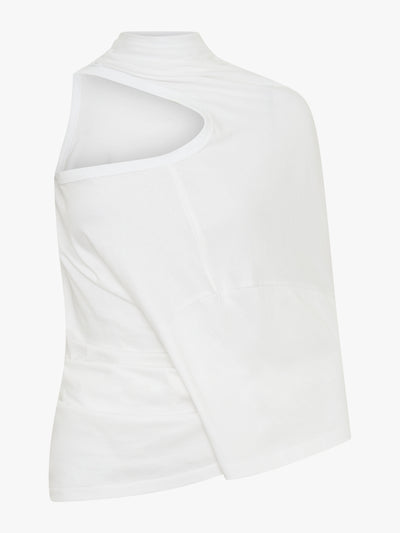 One Shoulder Draped Tee