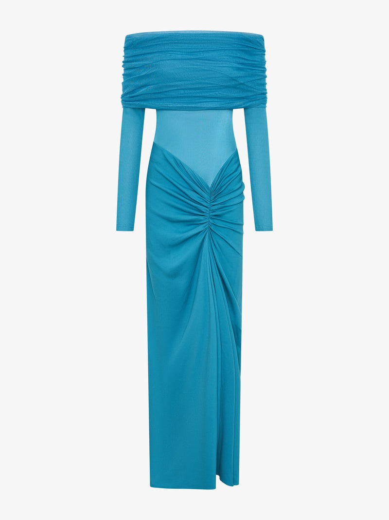 Sonora Veiled Long Sleeve Ruched Dress - Image 5