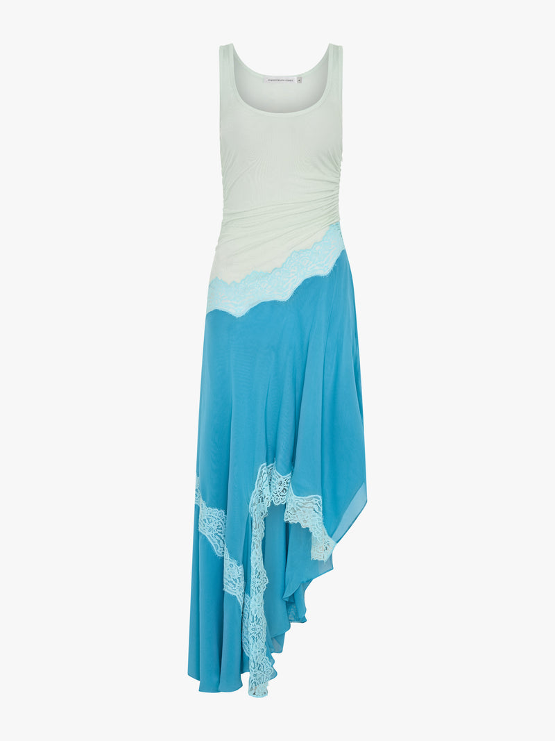 Cutaway Lace Gathered Tank Dress - Image 5