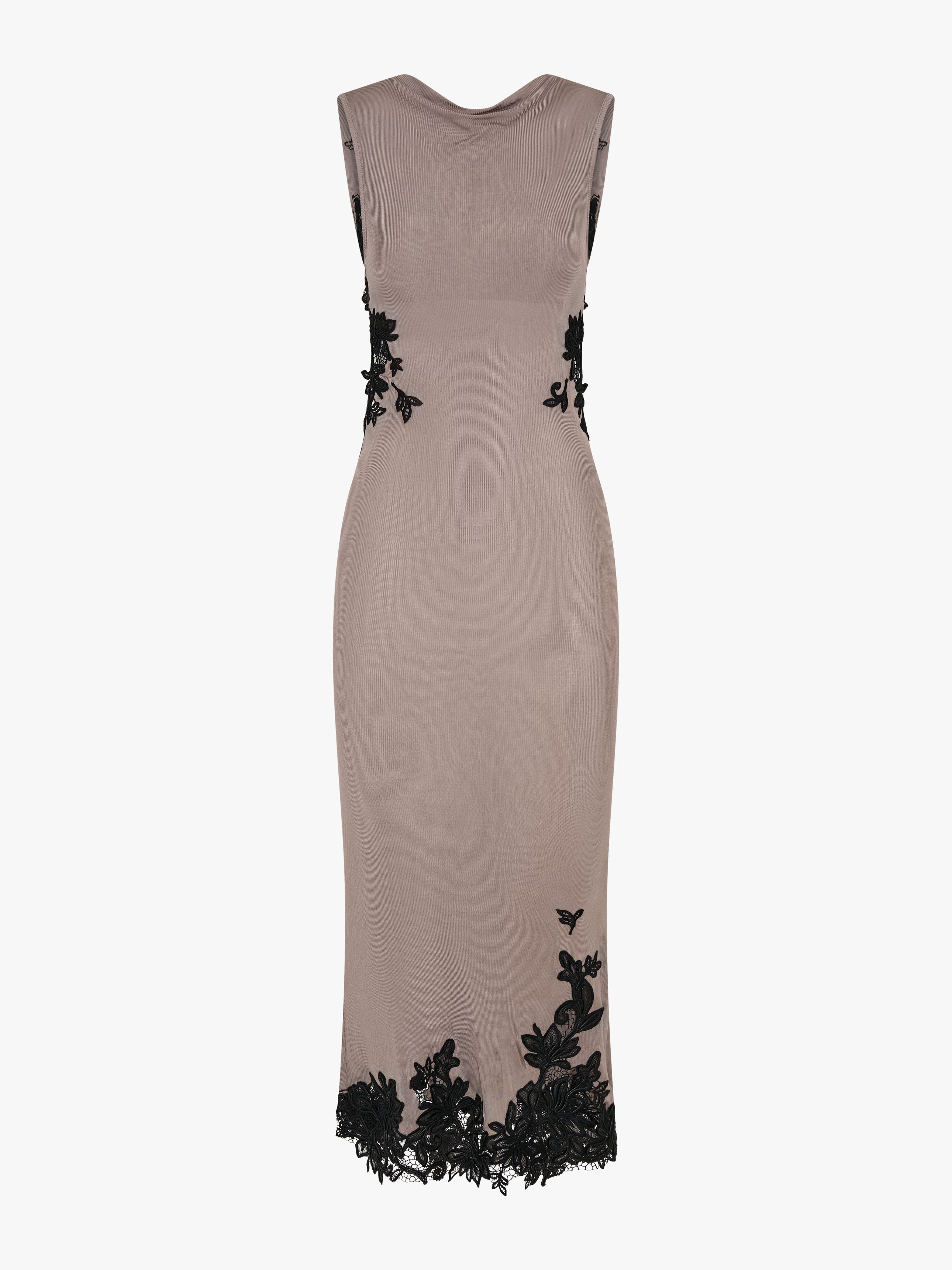 Hibiscus Embroidered Rib Dress