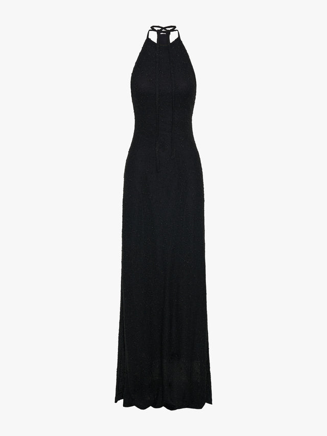 Imber Metallic Halter Dress