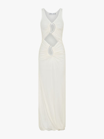Paisley Overlay Disconnect Encased Dress