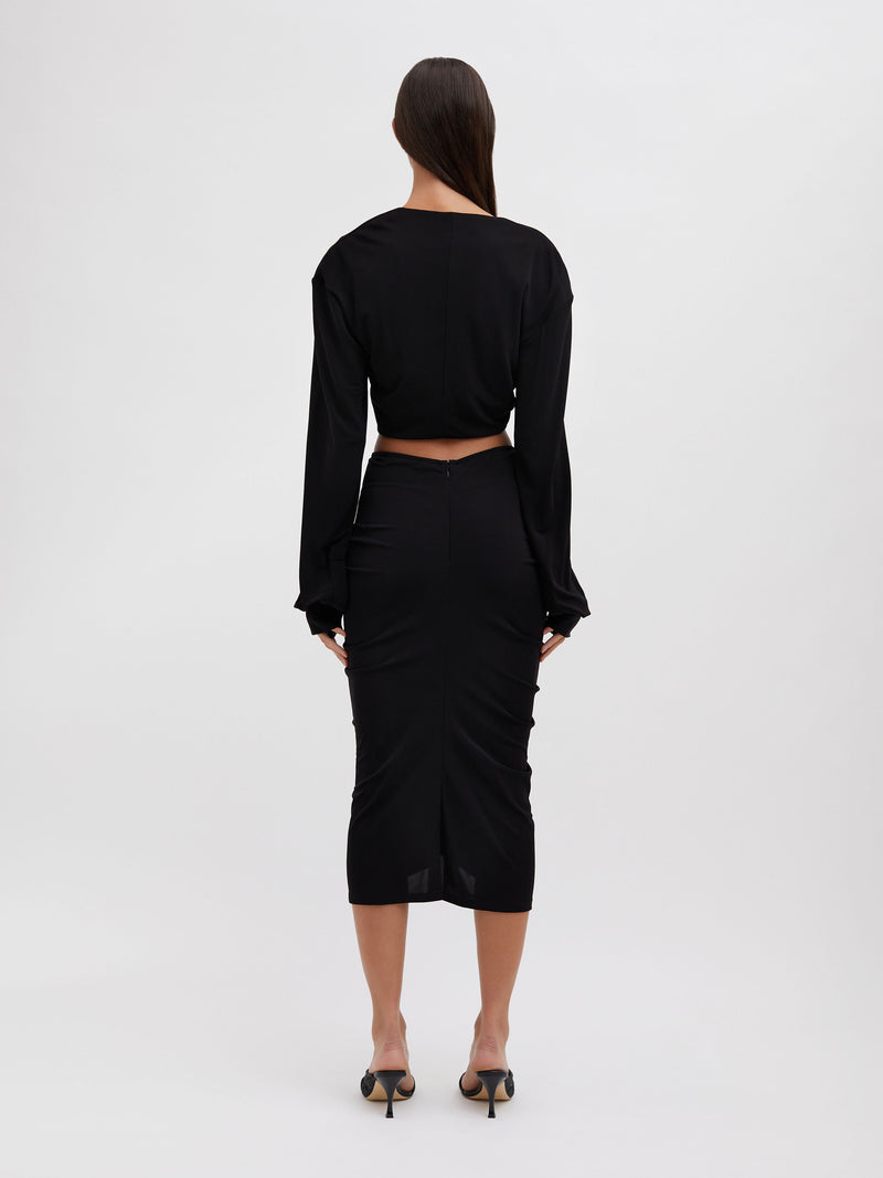 Vivenda Drape Long Sleeve Top - Image 4