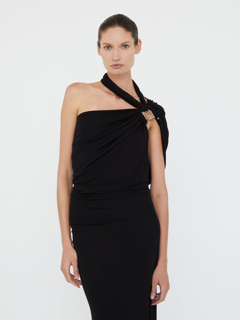 Bezel Quartz Halter Dress - Image 4
