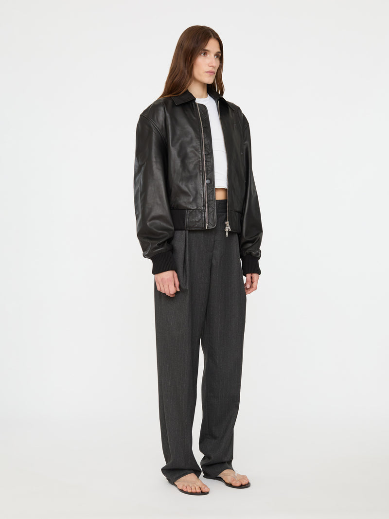 Leather Flight Bomber - Image 3