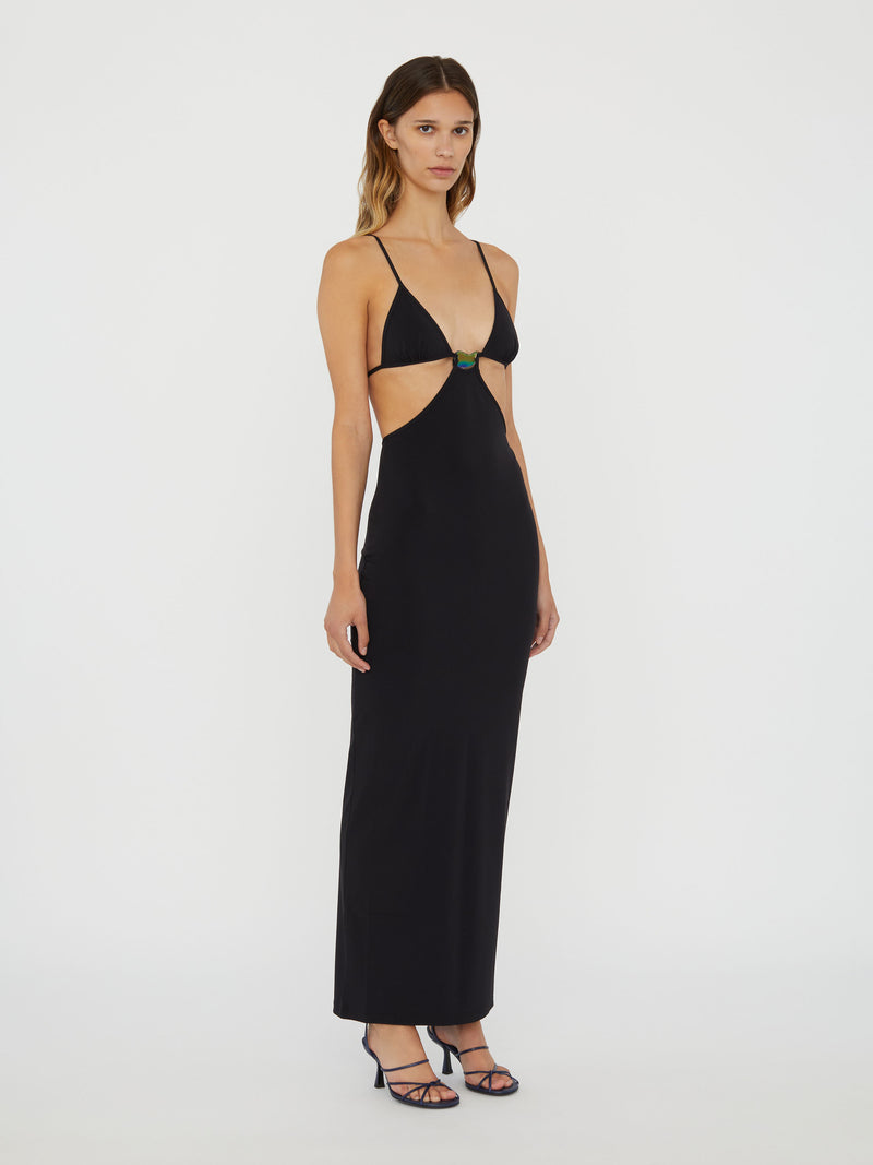 Moodstone Cutaway Lycra Dress - Image 3