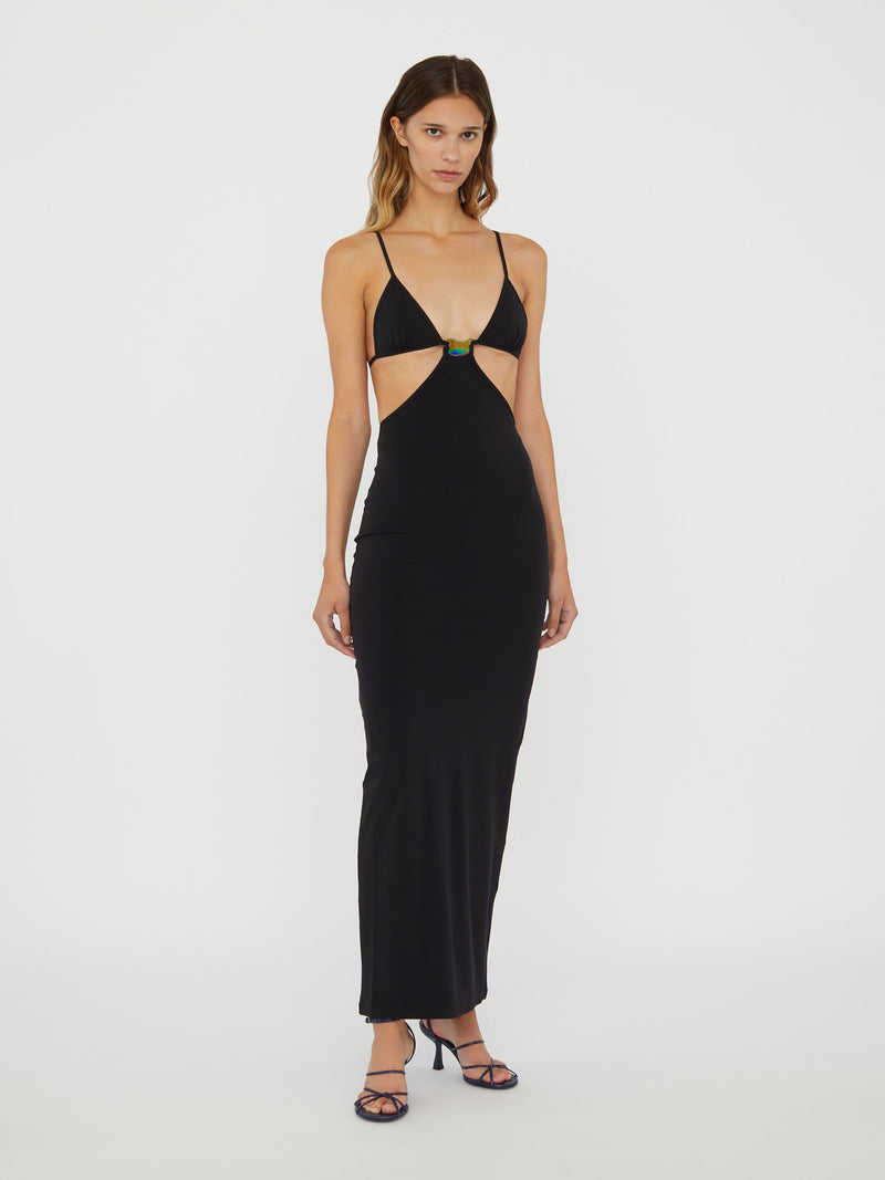 Moodstone Cutaway Lycra Dress - Image 5