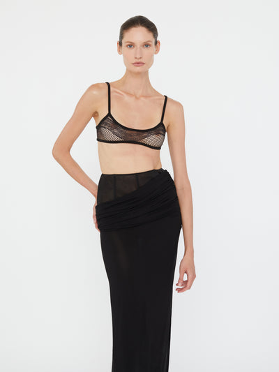 Coiled Jersey Corseted Skirt